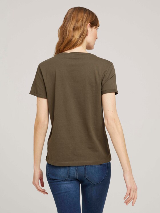 T-Shirt mit Bio-Baumwolle - Frauen - Grape Leaf Green T-Shirt mit Bio-Baumwolle - Frauen - Grape Leaf Green - 2 - TOM TAILOR