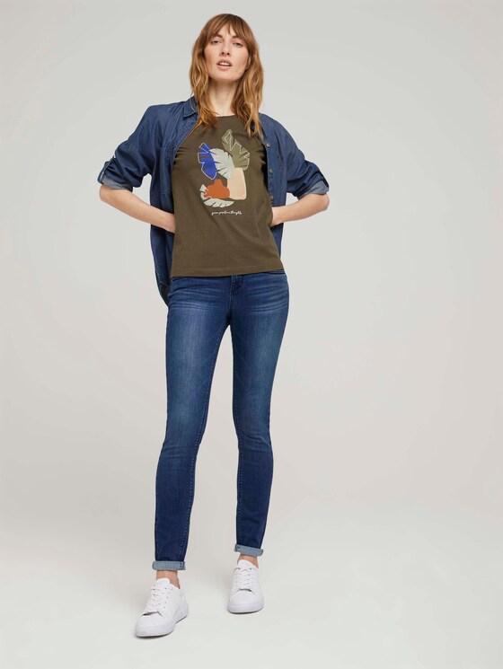 T-Shirt mit Bio-Baumwolle - Frauen - Grape Leaf Green T-Shirt mit Bio-Baumwolle - Frauen - Grape Leaf Green - 3 - TOM TAILOR