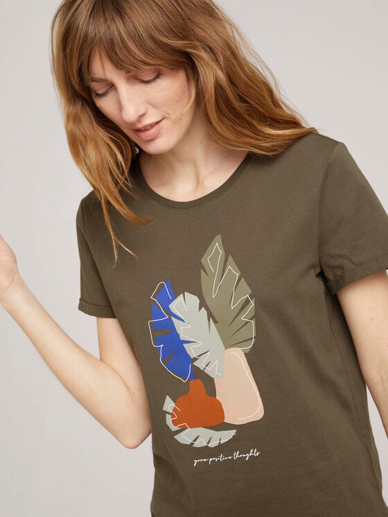 T-Shirt mit Bio-Baumwolle - Frauen - Grape Leaf Green T-Shirt mit Bio-Baumwolle - Frauen - Grape Leaf Green - 9 - TOM TAILOR