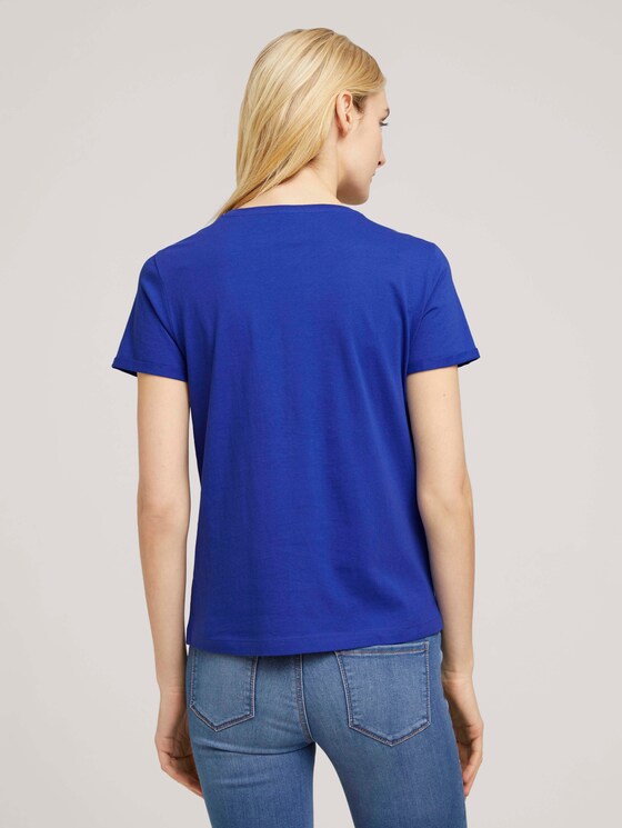 T-Shirt mit Bio-Baumwolle - Frauen - anemone blue T-Shirt mit Bio-Baumwolle - Frauen - anemone blue - 2 - TOM TAILOR