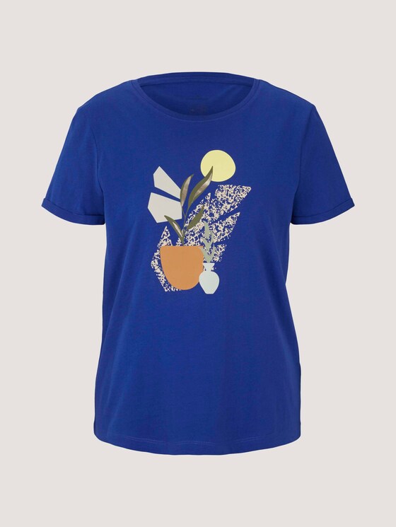 T-Shirt mit Bio-Baumwolle - Frauen - anemone blue T-Shirt mit Bio-Baumwolle - Frauen - anemone blue - 7 - TOM TAILOR