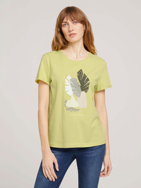 T-Shirt mit Bio-Baumwolle - Frauen - celery ice T-Shirt mit Bio-Baumwolle - Frauen - celery ice - 1 - TOM TAILOR