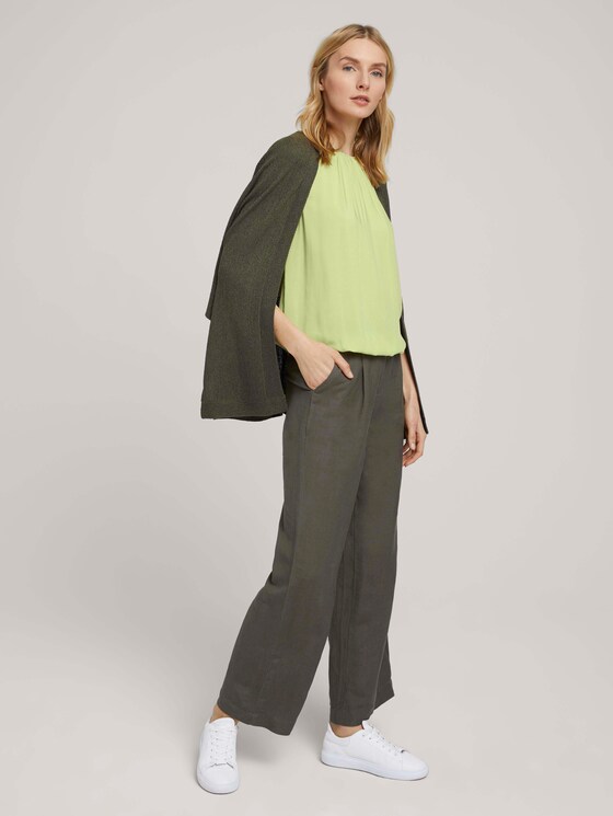 Sleeveless blouse with an elastic waistband - Women - celery ice Sleeveless blouse with an elastic waistband - Women - celery ice - 3 - TOM TAILOR