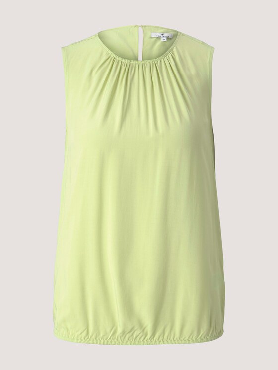 Sleeveless blouse with an elastic waistband - Women - celery ice Sleeveless blouse with an elastic waistband - Women - celery ice - 7 - TOM TAILOR