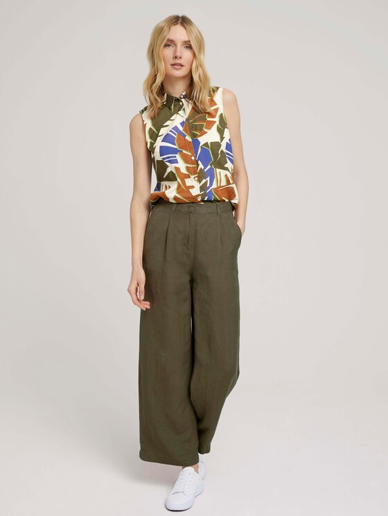 Ärmellose Hemdbluse - Frauen - multicolor botanical design Ärmellose Hemdbluse - Frauen - multicolor botanical design - 3 - TOM TAILOR