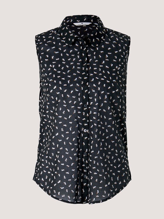 Ärmellose Hemdbluse - Frauen - black geometrical design Ärmellose Hemdbluse - Frauen - black geometrical design - 7 - TOM TAILOR