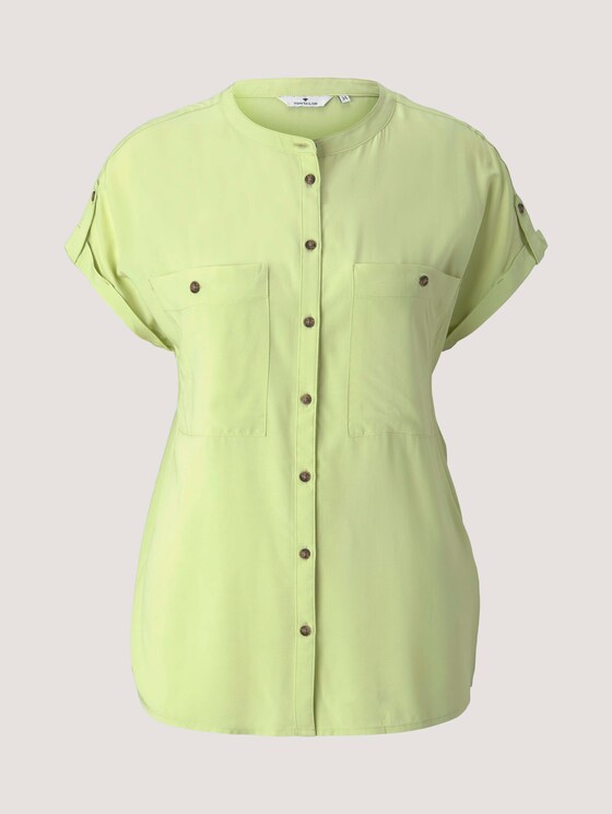 Kurzarm Hemdbluse mit Taschen - Frauen - celery ice Kurzarm Hemdbluse mit Taschen - Frauen - celery ice - 7 - TOM TAILOR
