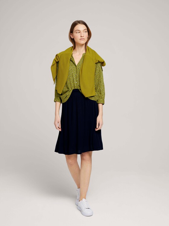 3/4 Arm Bluse mit TENCEL™ - Frauen - green geometrical design 3/4 Arm Bluse mit TENCEL™ - Frauen - green geometrical design - 3 - TOM TAILOR