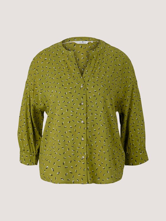 3/4 Arm Bluse mit TENCEL™ - Frauen - green geometrical design 3/4 Arm Bluse mit TENCEL™ - Frauen - green geometrical design - 7 - TOM TAILOR
