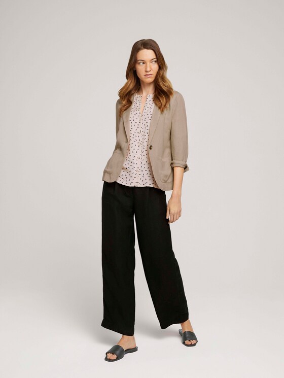 3/4 Arm Bluse mit TENCEL™ - Frauen - beige geometrical design 3/4 Arm Bluse mit TENCEL™ - Frauen - beige geometrical design - 3 - TOM TAILOR