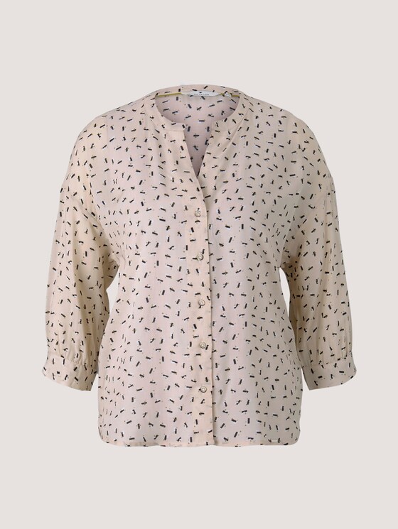 3/4 Arm Bluse mit TENCEL™ - Frauen - beige geometrical design 3/4 Arm Bluse mit TENCEL™ - Frauen - beige geometrical design - 7 - TOM TAILOR