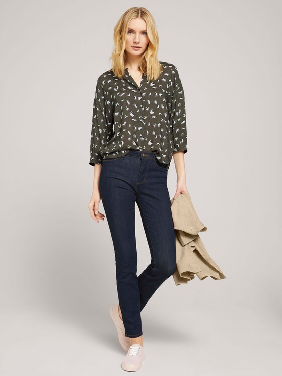 3/4 Arm Bluse mit TENCEL™ - Frauen - khaki small floral design 3/4 Arm Bluse mit TENCEL™ - Frauen - khaki small floral design - 3 - TOM TAILOR