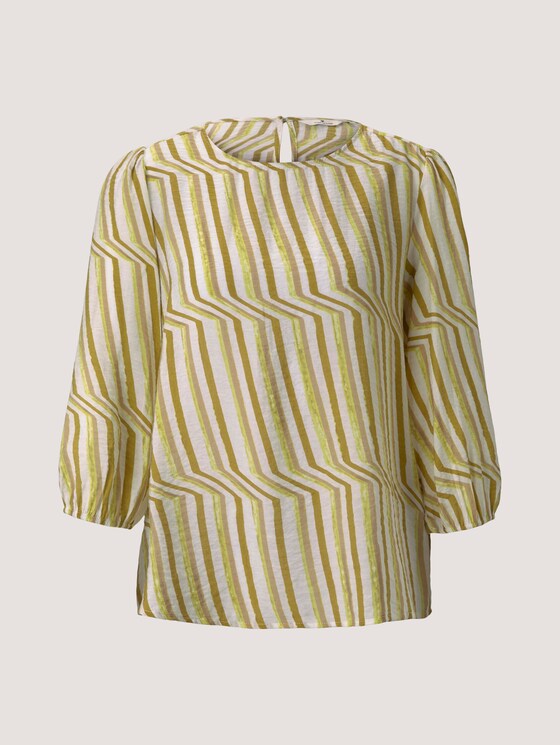 Blouse met dessin met ballonmouwen - Vrouwen - green watercolor stripe Blouse met dessin met ballonmouwen - Vrouwen - green watercolor stripe - 7 - TOM TAILOR