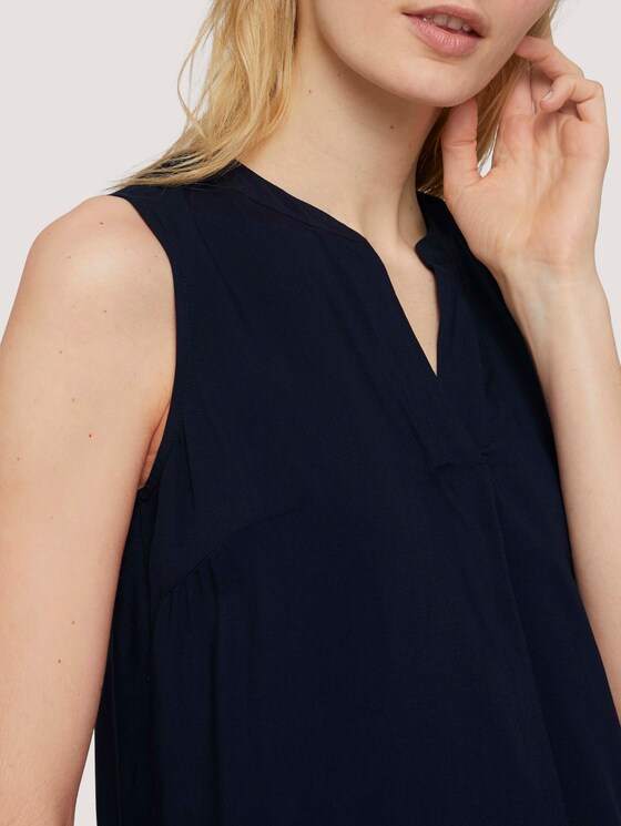Ärmellose Henleybluse - Frauen - Sky Captain Blue Ärmellose Henleybluse - Frauen - Sky Captain Blue - 9 - TOM TAILOR
