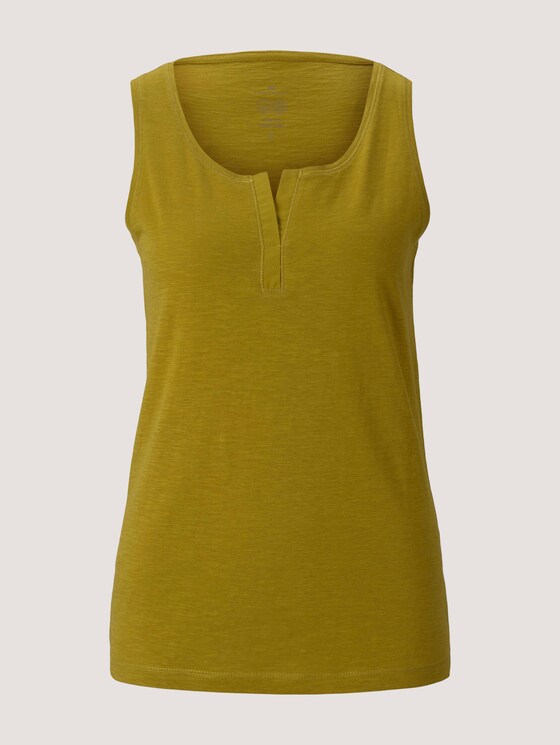 Henley Top mit Bio-Baumwolle - Frauen - gecko green Henley Top mit Bio-Baumwolle - Frauen - gecko green - 7 - TOM TAILOR
