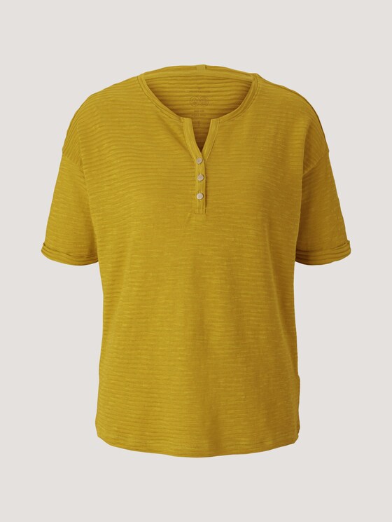 Henley T-Shirt mit Bio-Baumwolle - Frauen - gecko green Henley T-Shirt mit Bio-Baumwolle - Frauen - gecko green - 7 - TOM TAILOR