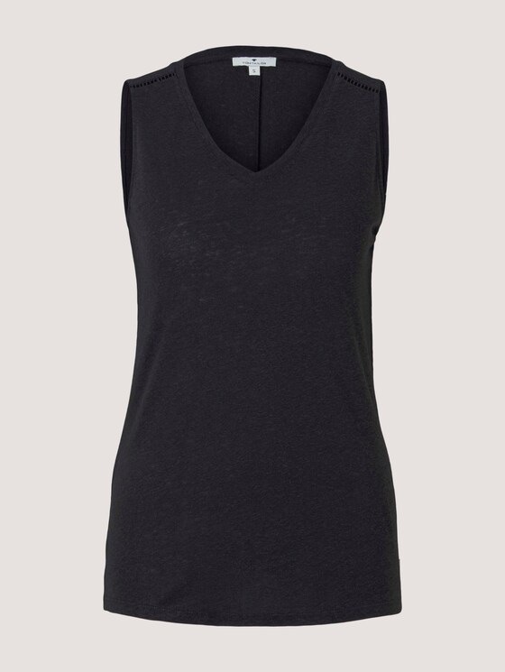 Top mit V-Ausschnitt - Frauen - deep black Top mit V-Ausschnitt - Frauen - deep black - 7 - TOM TAILOR