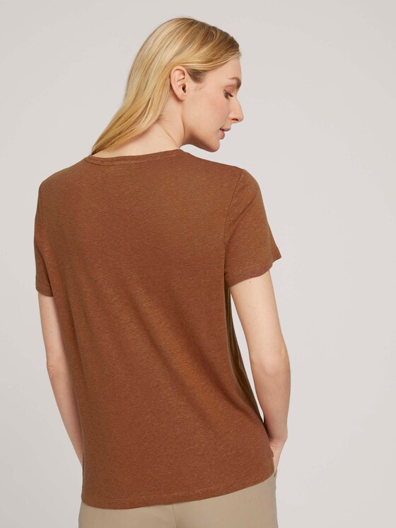 T-Shirt mit Brusttasche - Frauen - Caramel Brown T-Shirt mit Brusttasche - Frauen - Caramel Brown - 2 - TOM TAILOR