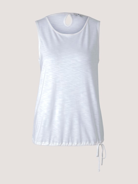 Top mit Kordelzug mit Modal - Frauen - Whisper White Top mit Kordelzug mit Modal - Frauen - Whisper White - 7 - TOM TAILOR