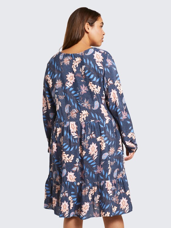 Tunikakleid mit Blumenmuster - Frauen - navy floral design Tunikakleid mit Blumenmuster - Frauen - navy floral design - 2 - My True Me