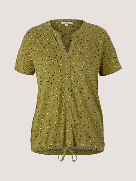 Gemustertes T-Shirt mit TENCEL™ - Frauen - green geometrical design Gemustertes T-Shirt mit TENCEL™ - Frauen - green geometrical design - 7 - TOM TAILOR