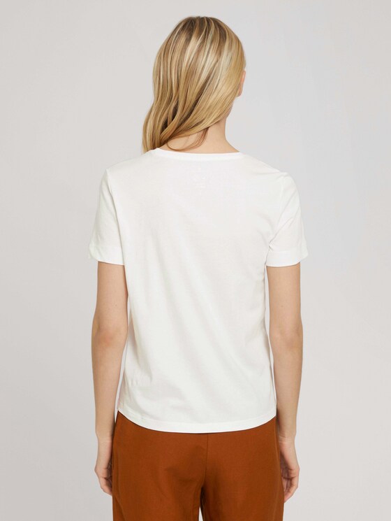 Print T-Shirt mit Bio-Baumwolle - Frauen - Whisper White Print T-Shirt mit Bio-Baumwolle - Frauen - Whisper White - 2 - TOM TAILOR
