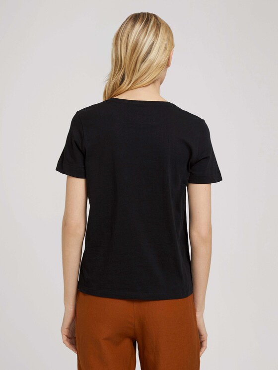 Print T-Shirt mit Bio-Baumwolle - Frauen - deep black Print T-Shirt mit Bio-Baumwolle - Frauen - deep black - 2 - TOM TAILOR