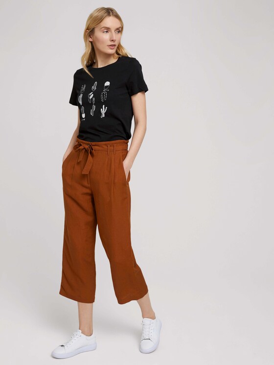 Print T-Shirt mit Bio-Baumwolle - Frauen - deep black Print T-Shirt mit Bio-Baumwolle - Frauen - deep black - 3 - TOM TAILOR