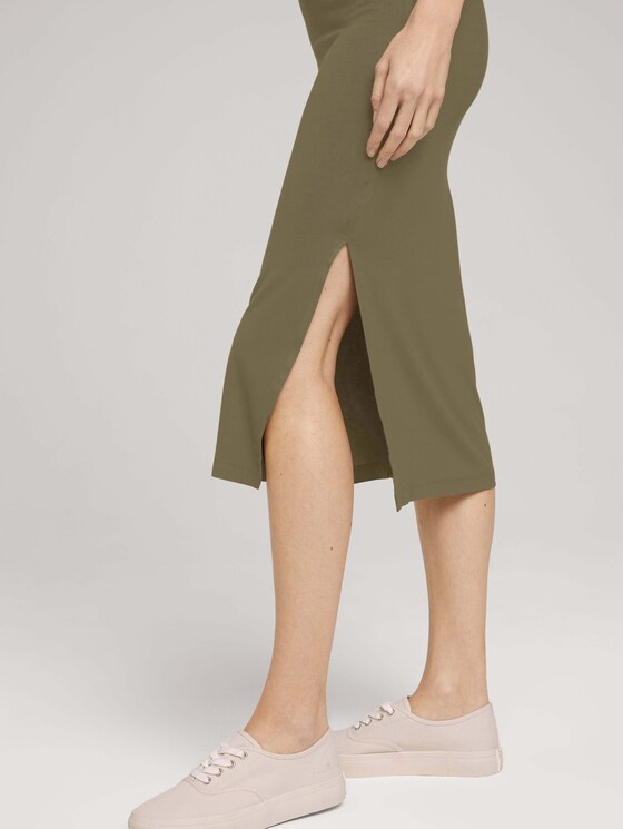 Jersey Midirock mit Schlitz - Frauen - Grape Leaf Green Jersey Midirock mit Schlitz - Frauen - Grape Leaf Green - 9 - TOM TAILOR