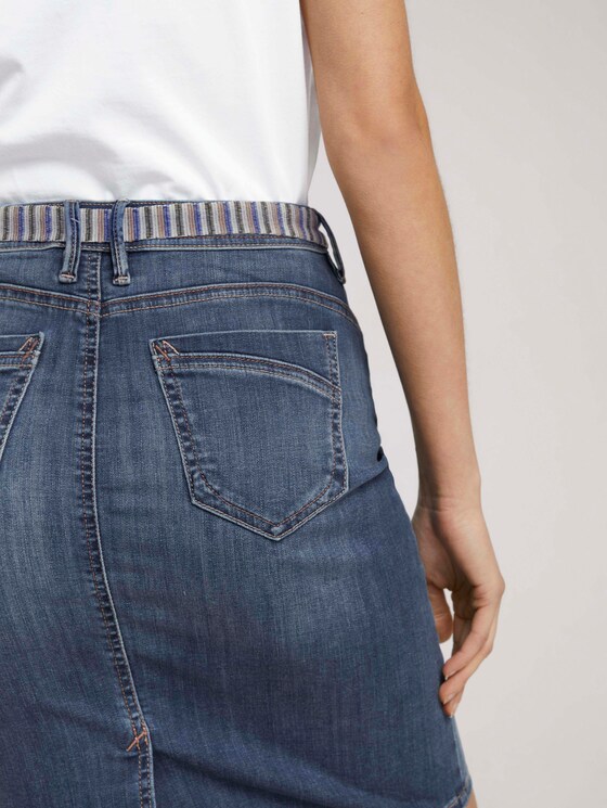 Denim rok met strikceintuur - Vrouwen - Used Mid Stone Blue Denim Denim rok met strikceintuur - Vrouwen - Used Mid Stone Blue Denim - 10 - TOM TAILOR