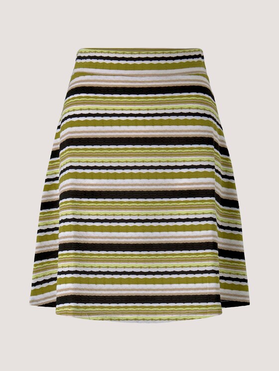 Rock mit strukturiertem Streifenmuster - Frauen - green multicolor stripe Rock mit strukturiertem Streifenmuster - Frauen - green multicolor stripe - 7 - TOM TAILOR
