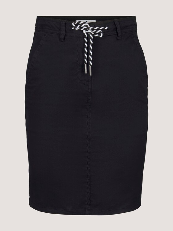 Rock mit Tunnelzug an der Taille - Frauen - deep black Rock mit Tunnelzug an der Taille - Frauen - deep black - 7 - TOM TAILOR