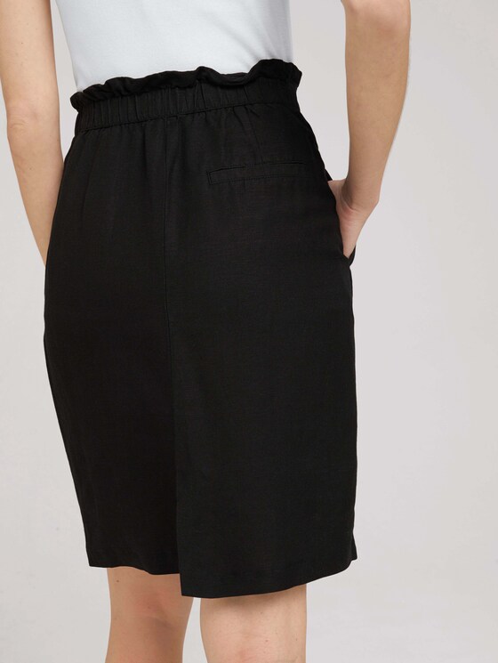 High Waist Rock mit Leinen - Frauen - deep black High Waist Rock mit Leinen - Frauen - deep black - 10 - TOM TAILOR