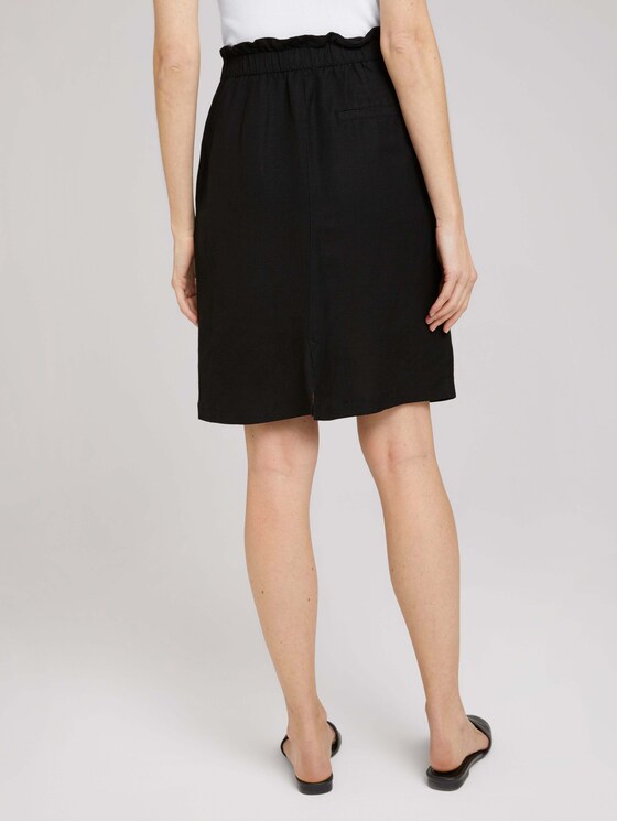 High Waist Rock mit Leinen - Frauen - deep black High Waist Rock mit Leinen - Frauen - deep black - 2 - TOM TAILOR