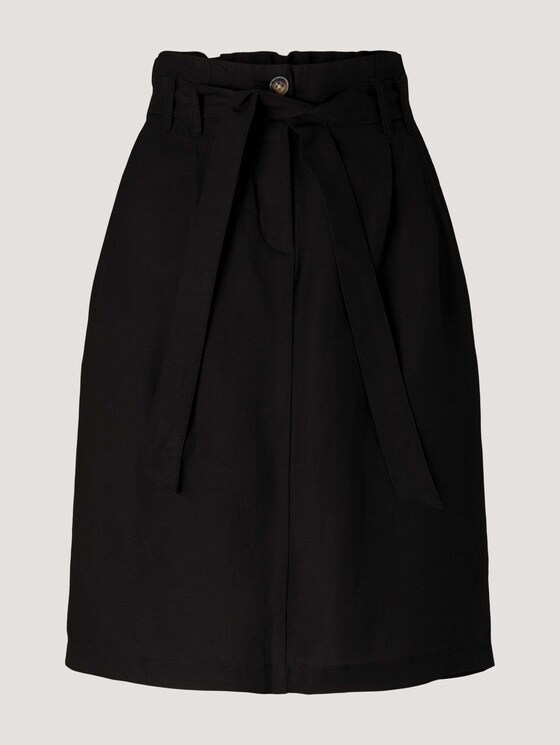 High Waist Rock mit Leinen - Frauen - deep black High Waist Rock mit Leinen - Frauen - deep black - 7 - TOM TAILOR