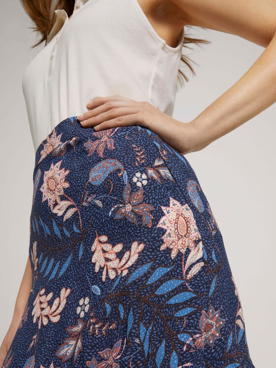 Geprinte maxi rok met volant - Vrouwen - navy floral design Geprinte maxi rok met volant - Vrouwen - navy floral design - 9 - TOM TAILOR