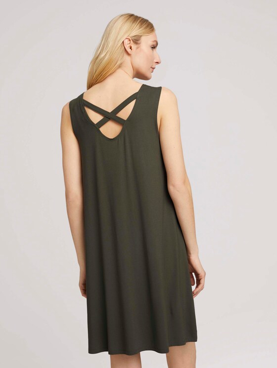 Jersey dress with back details - Women - Grape Leaf Green Jersey dress with back details - Women - Grape Leaf Green - 2 - TOM TAILOR