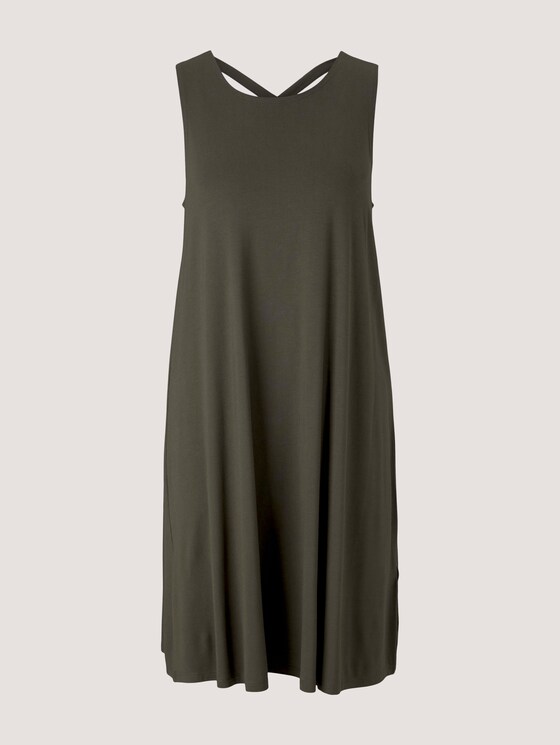 Jersey dress with back details - Women - Grape Leaf Green Jersey dress with back details - Women - Grape Leaf Green - 7 - TOM TAILOR