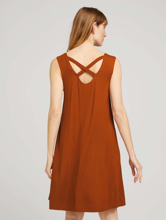 Jerseykleid mit Rückendetail - Frauen - Caramel Brown Jerseykleid mit Rückendetail - Frauen - Caramel Brown - 2 - TOM TAILOR