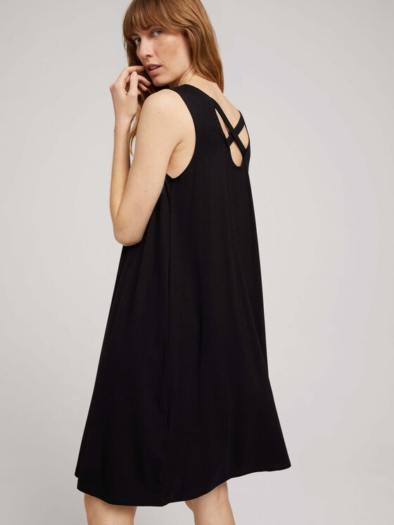 Jersey dress with back details - Women - deep black - 5 - TOM TAILOR
