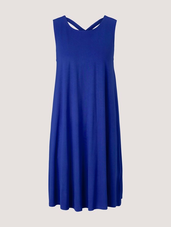Jersey dress with back details - Women - anemone blue Jersey dress with back details - Women - anemone blue - 7 - TOM TAILOR