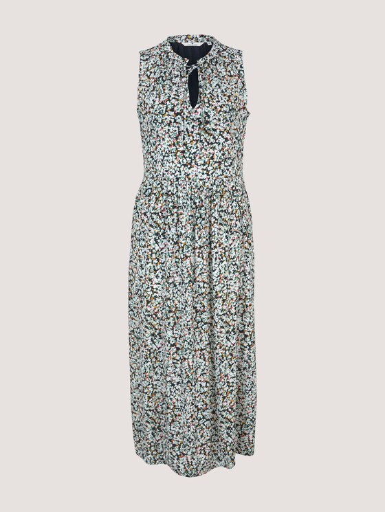 Ärmelloses Midikleid mit Print - Frauen - navy burred floral design Ärmelloses Midikleid mit Print - Frauen - navy burred floral design - 7 - TOM TAILOR