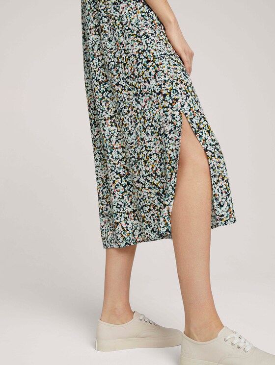 Ärmelloses Midikleid mit Print - Frauen - navy burred floral design Ärmelloses Midikleid mit Print - Frauen - navy burred floral design - 9 - TOM TAILOR