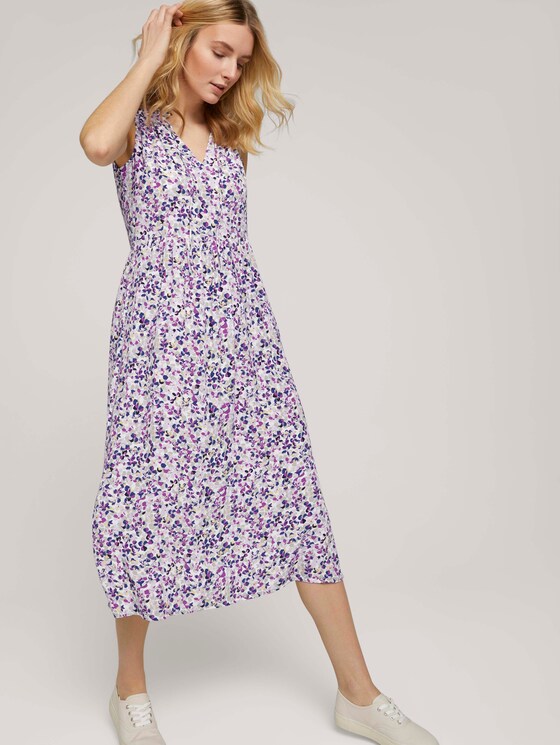 Ärmelloses Midikleid mit Print - Frauen - offwhite floral design Ärmelloses Midikleid mit Print - Frauen - offwhite floral design - 5 - TOM TAILOR