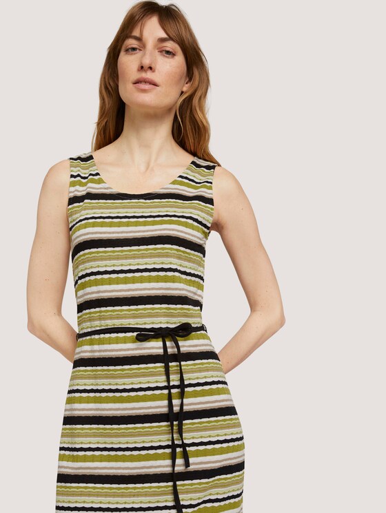 Mouwloze Maxi Jurk met getextureerde streep - Vrouwen - green multicolor stripe Mouwloze Maxi Jurk met getextureerde streep - Vrouwen - green multicolor stripe - 9 - TOM TAILOR