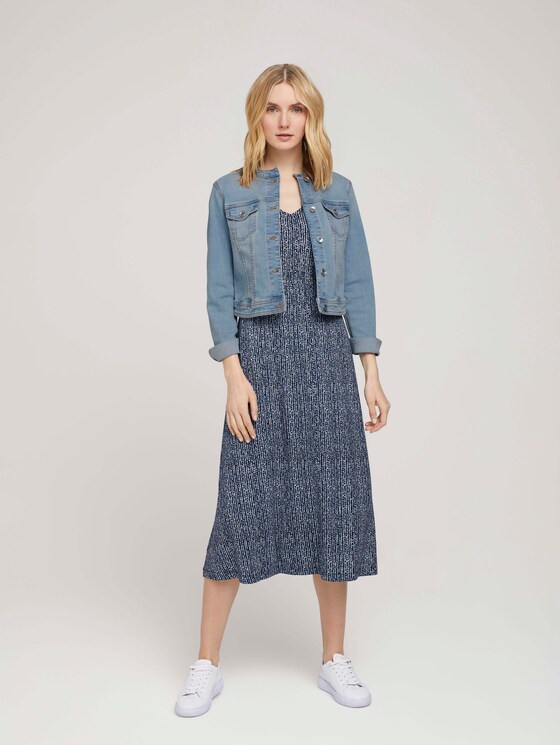 Ärmelloses Midikleid mit Muster - Frauen - blue minimal design vertical Ärmelloses Midikleid mit Muster - Frauen - blue minimal design vertical - 3 - TOM TAILOR