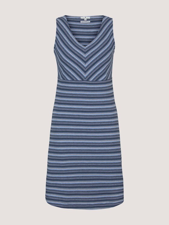 Mouwloze midi-jurk met streep - Vrouwen - blue structure design Mouwloze midi-jurk met streep - Vrouwen - blue structure design - 7 - TOM TAILOR