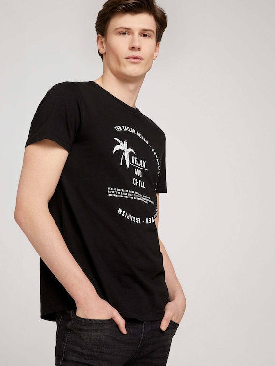 T-Shirt mit Print - Männer - Black - 5 - TOM TAILOR Denim