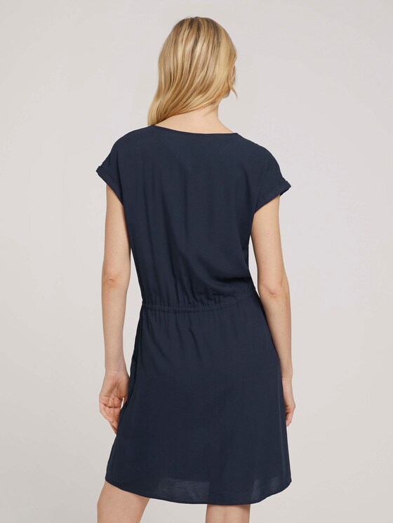 Kurzes Kleid mit Tunnelzug - Frauen - Sky Captain Blue Kurzes Kleid mit Tunnelzug - Frauen - Sky Captain Blue - 2 - TOM TAILOR
