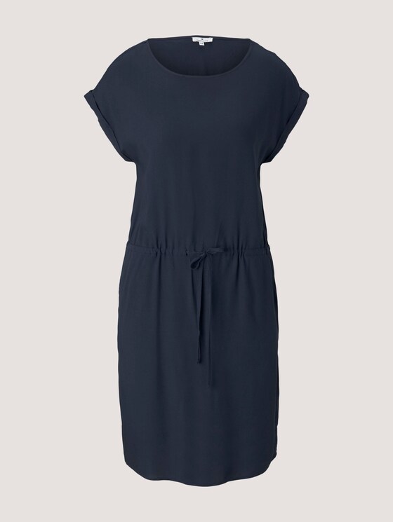 Kurzes Kleid mit Tunnelzug - Frauen - Sky Captain Blue Kurzes Kleid mit Tunnelzug - Frauen - Sky Captain Blue - 7 - TOM TAILOR